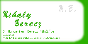 mihaly berecz business card